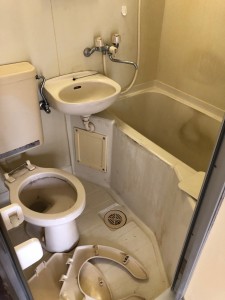 三点式ユニットバス（トイレ付）作業前